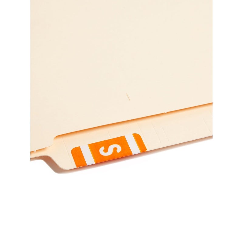 Smead AlphaZ ACCS Color-Coded Alphabetic Label S, Orange, 100 Labels per Pack (67189) - Image 2